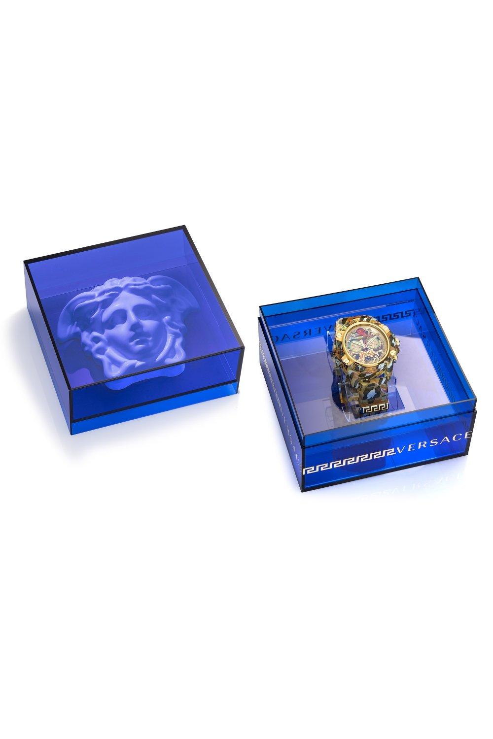 Versace Unisex Watch Chronograph Active Yellow Leopard