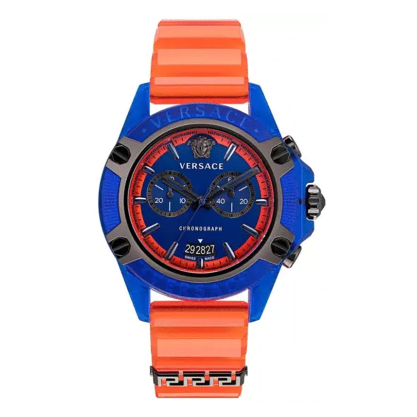 Versace Unisex Watch Chronograph Active Blue Orange