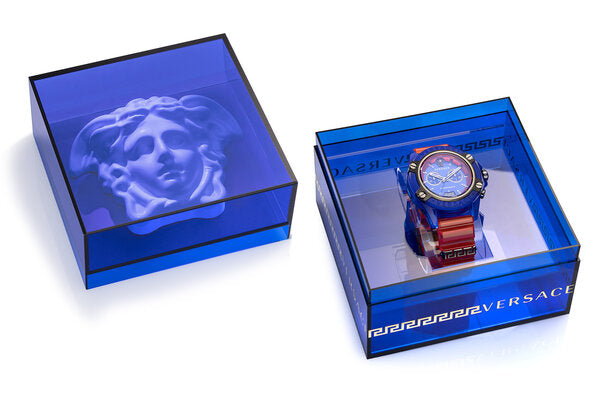 Versace Unisex Watch Chronograph Active Blue Orange