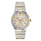 Versace Greca Logo Chrono Men’s White Silver Watch