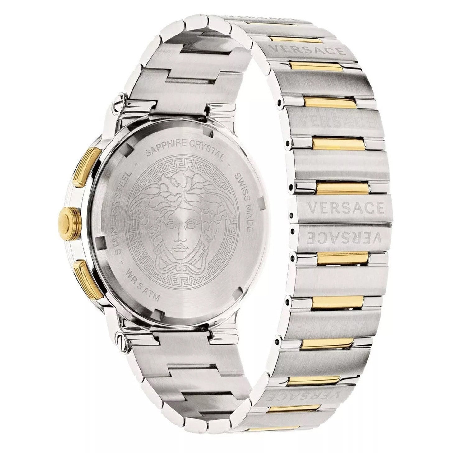 Versace Greca Logo Chrono Men’s White Silver Watch