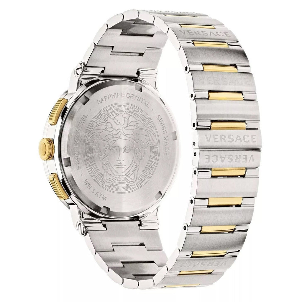 Versace Greca Logo Chrono Men’s Silver Watch