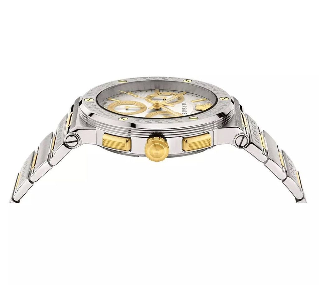 Versace Greca Logo Chrono Men’s Silver Watch