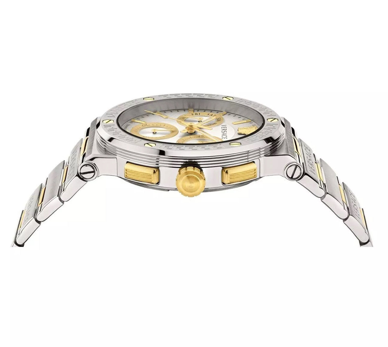 Versace Greca Logo Chrono Men’s Silver Watch