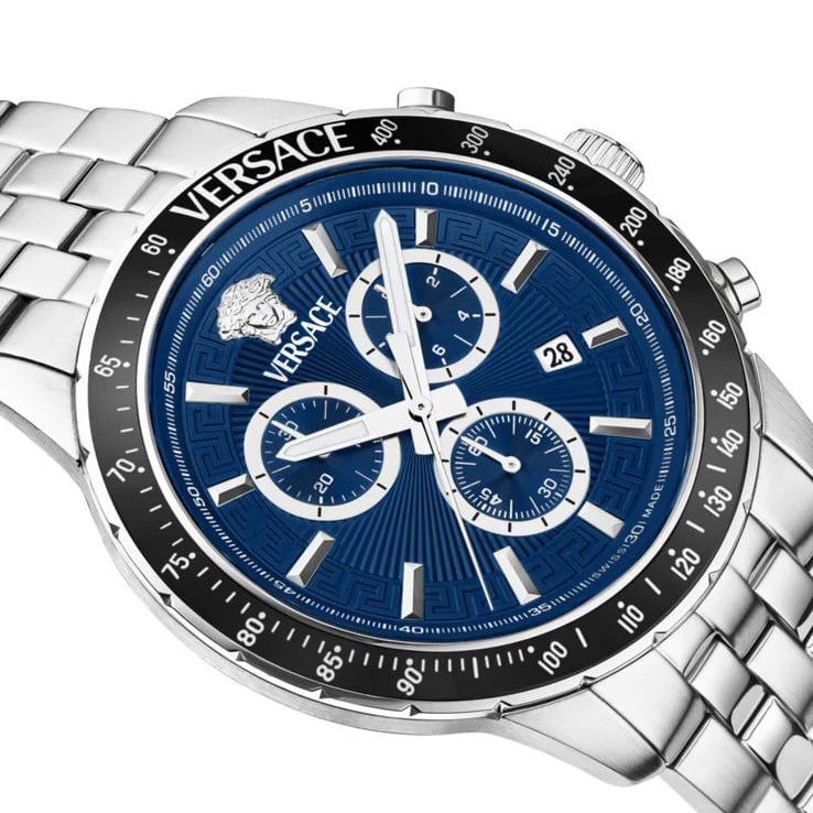 Versace Men’s Blue Sport Chronograph Quartz Watch