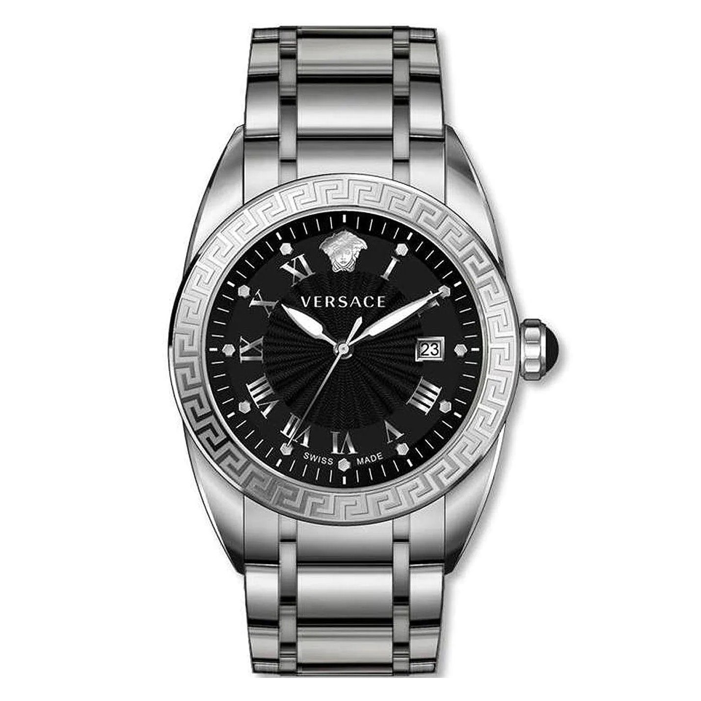Versace V-Sport II 42mm Silver Bracelet Men's Dress Watch