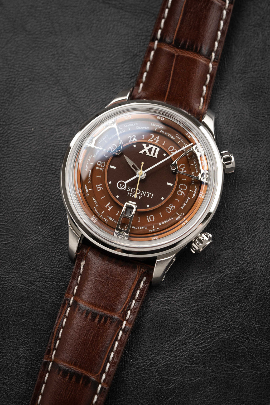 Visconti Watch Opera GMT Automatic 43.5mm Brown