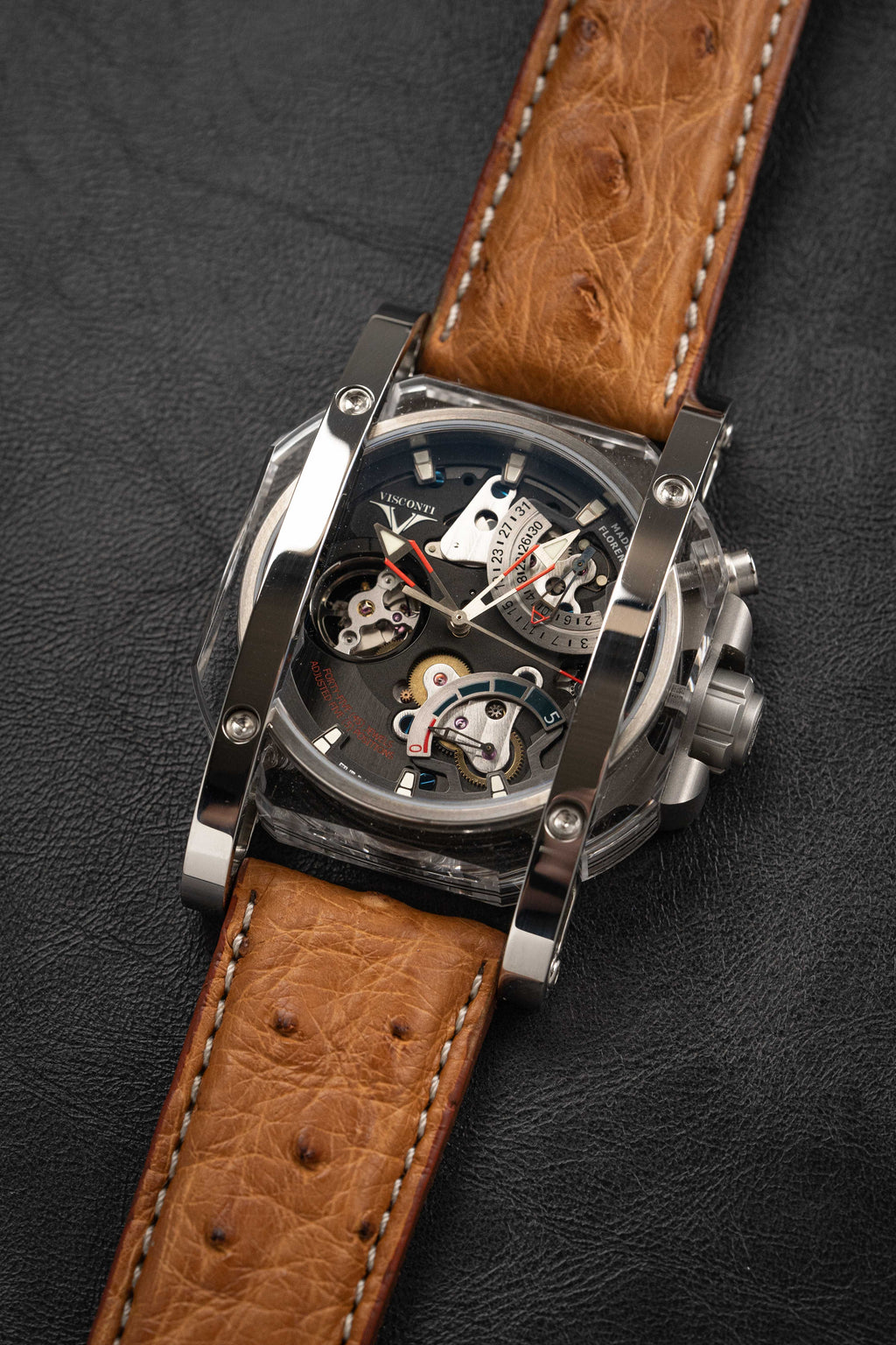 Visconti Watch 2Squared Crystal Demo Black Brown