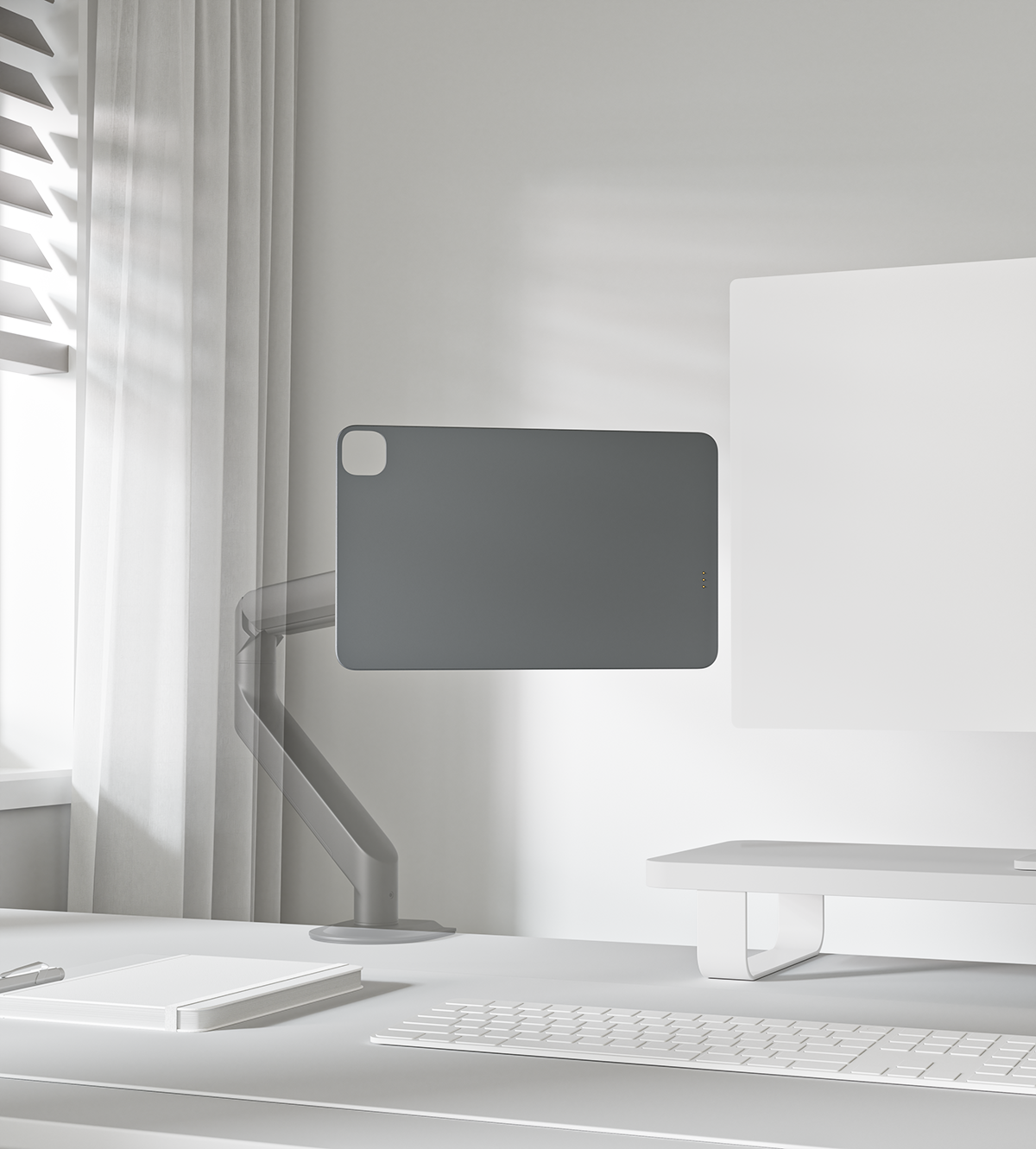 KUXIU VS02 Magnetic Charging Panel for iPad – VESA & Ball Mount