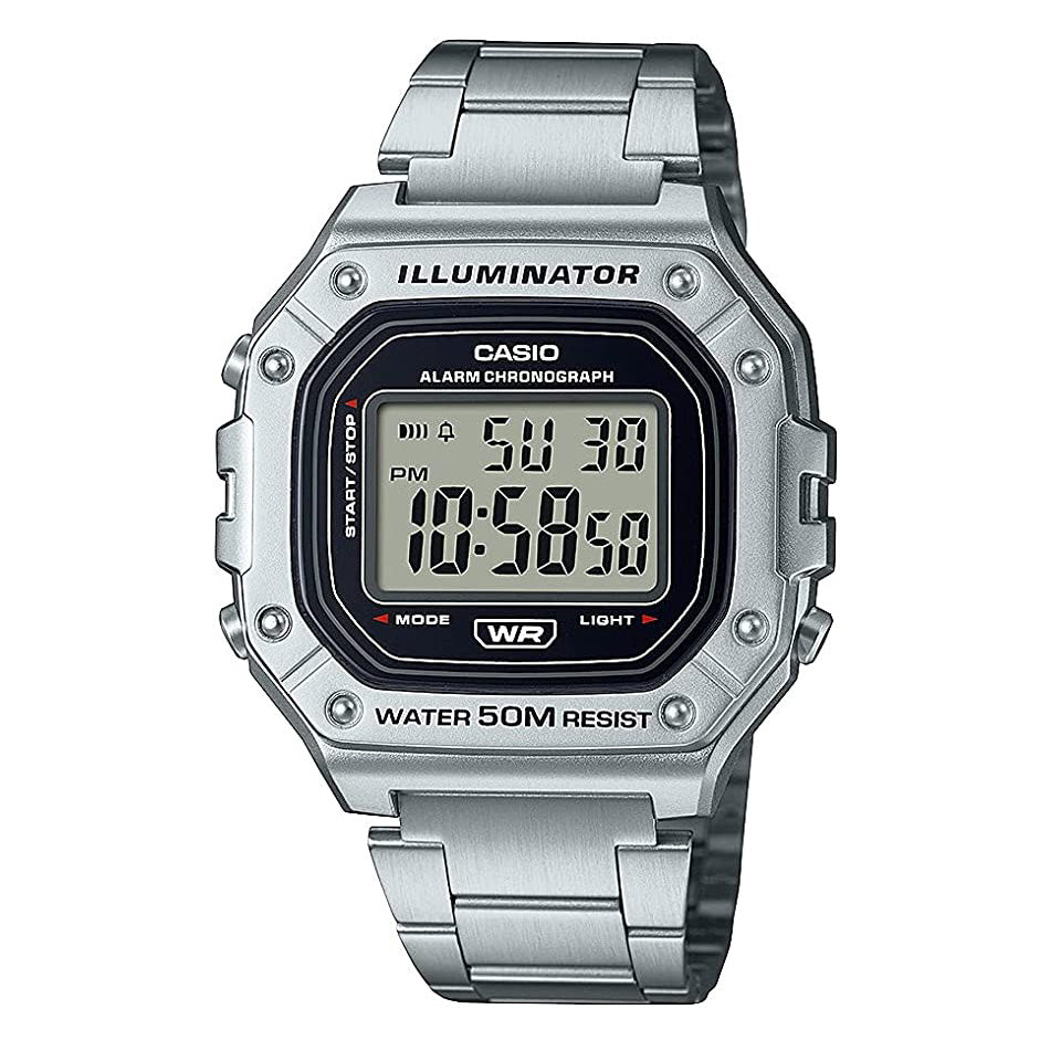 Casio Watch Chronograph Digital Silver