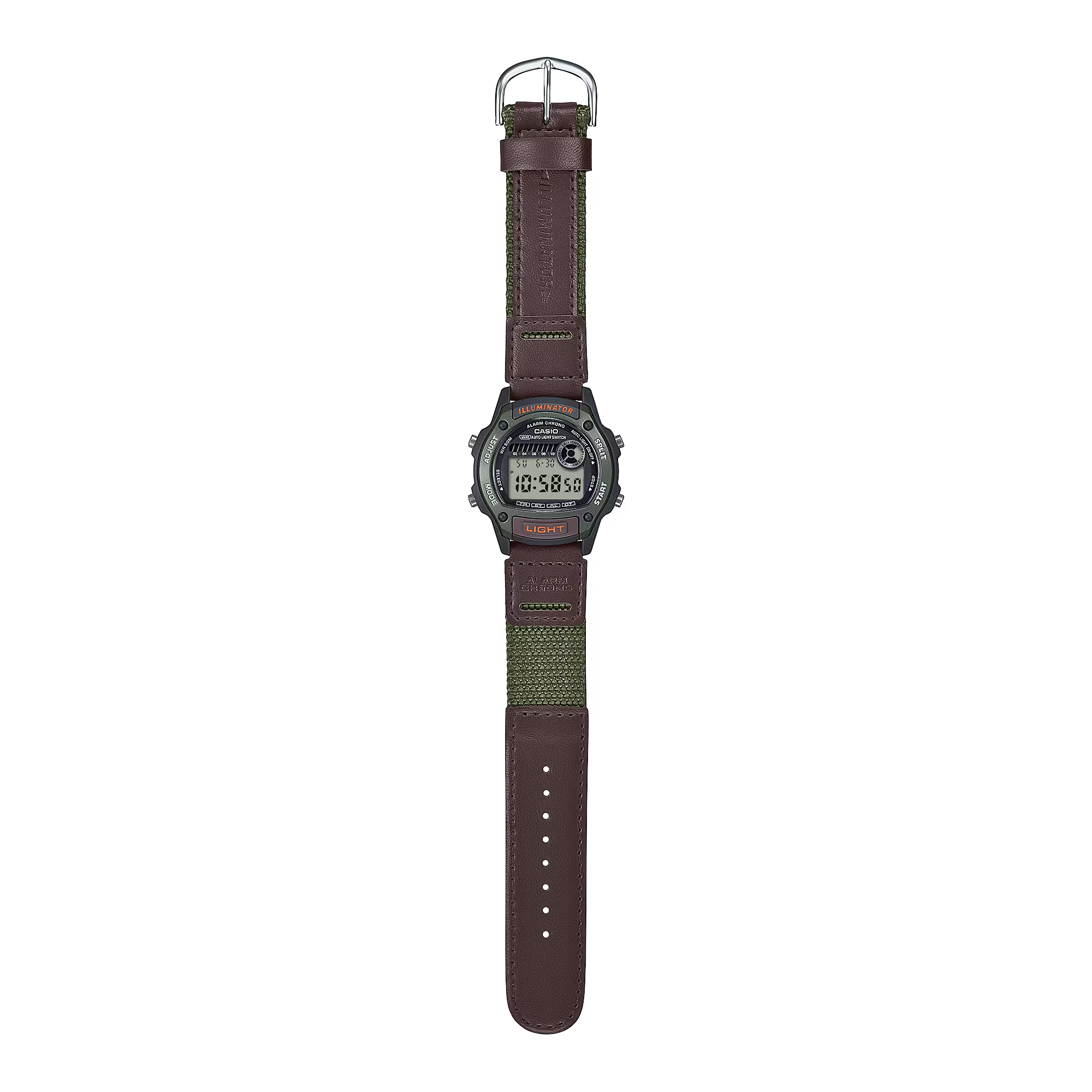 Casio Standard Brown Green Digital Unisex Watch
