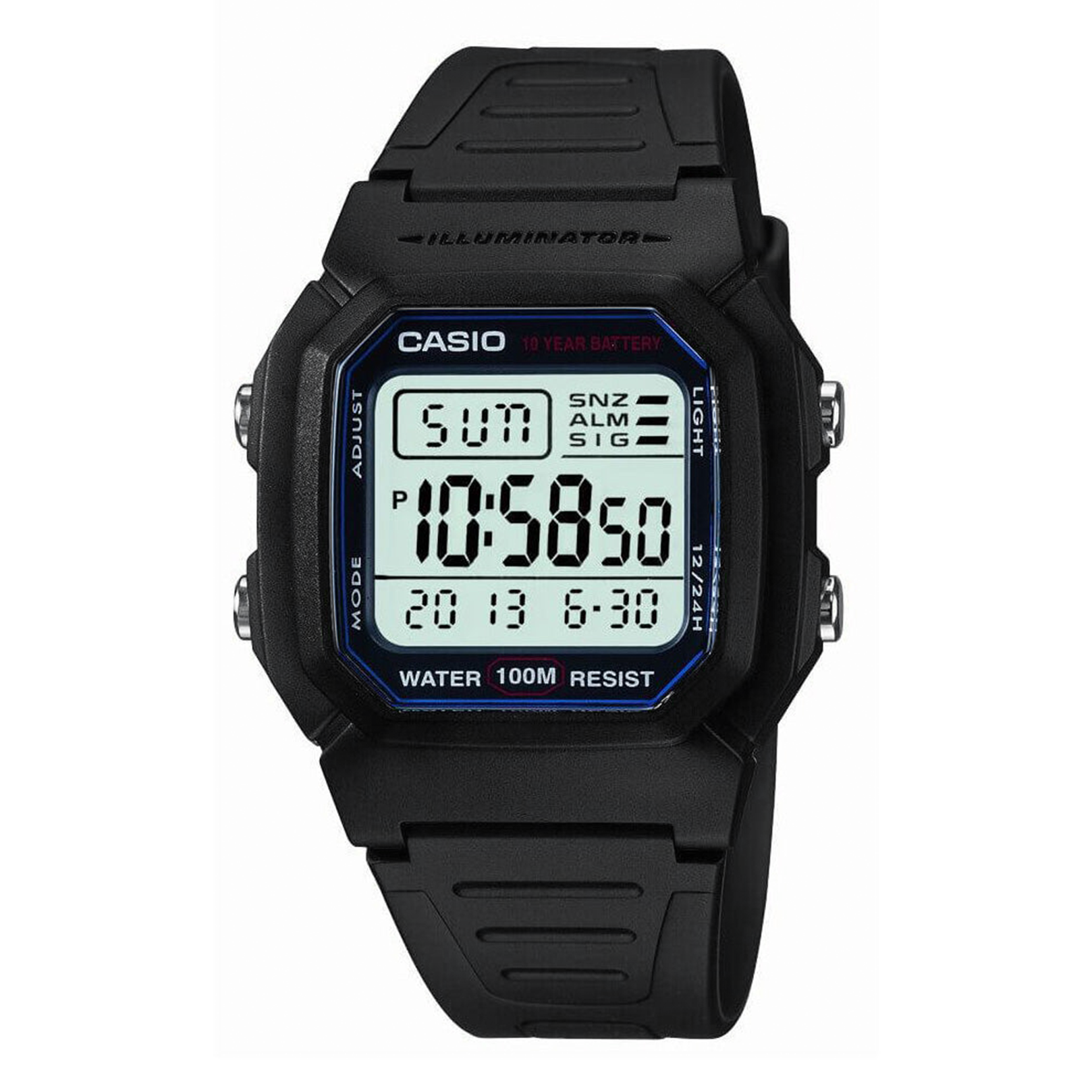 Casio Men's Watch Chronograph Digital Blue Black