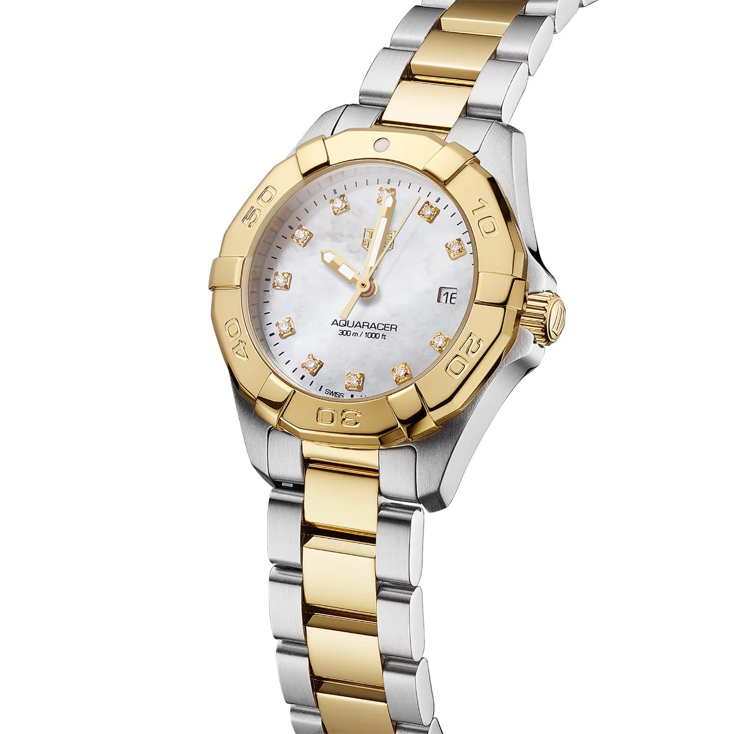 TAG Heuer Aquaracer Ladies Gold Diamond Quartz Watch