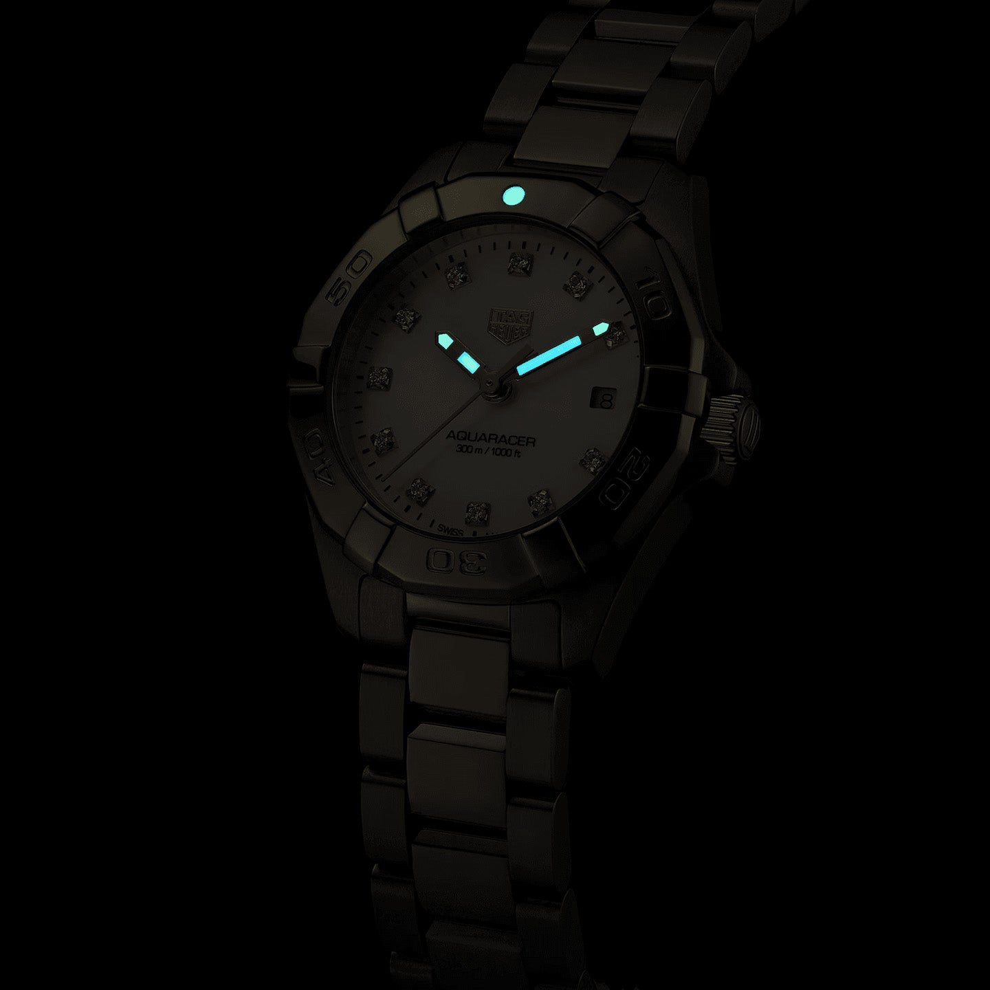 TAG Heuer Aquaracer Ladies Gold Diamond Quartz Watch
