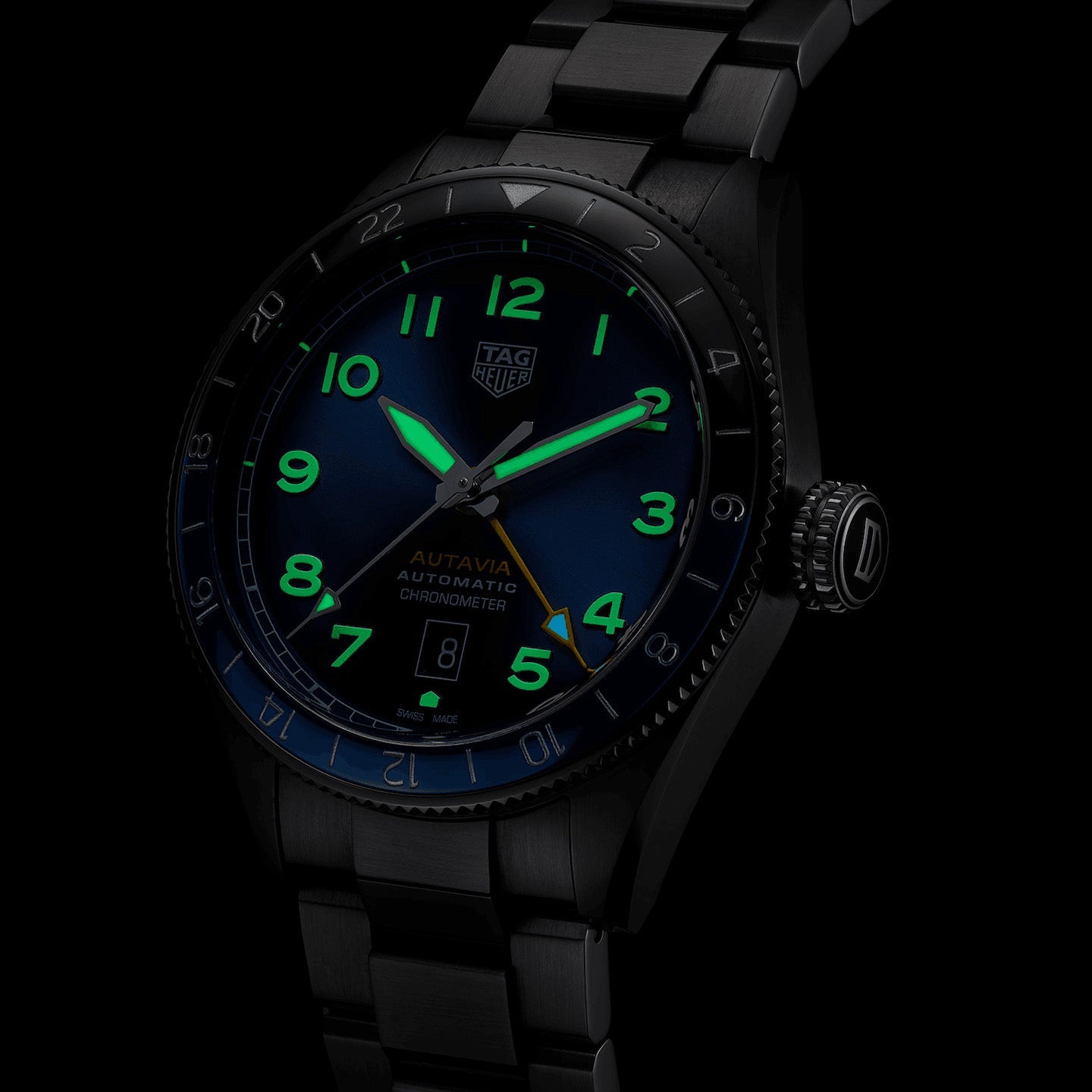 TAG Heuer Autavia Men's Blue GMT COSC Automatic Watch