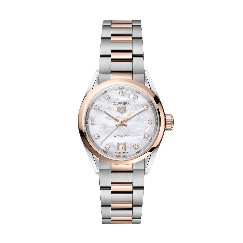 TAG Heuer Carrera Ladies White Rose Gold Watch