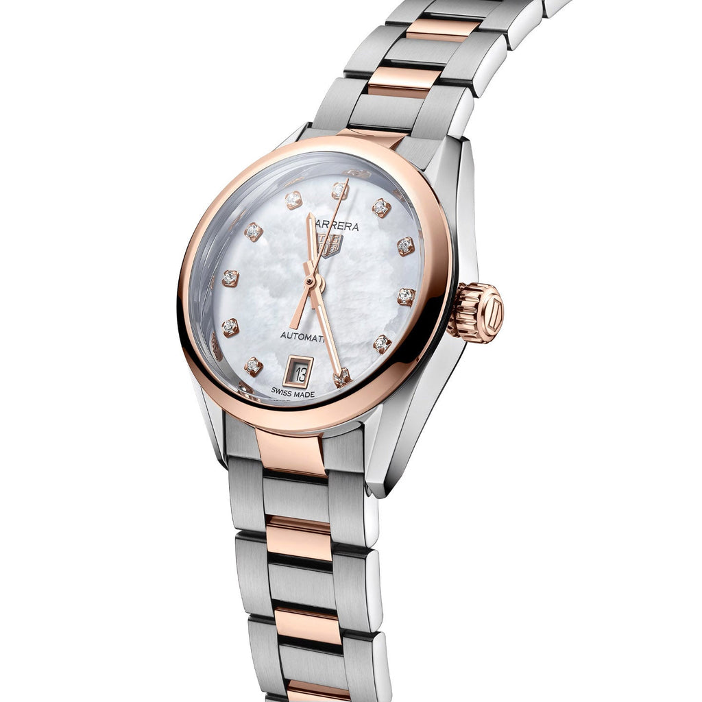 TAG Heuer Carrera Ladies White Rose Gold Watch