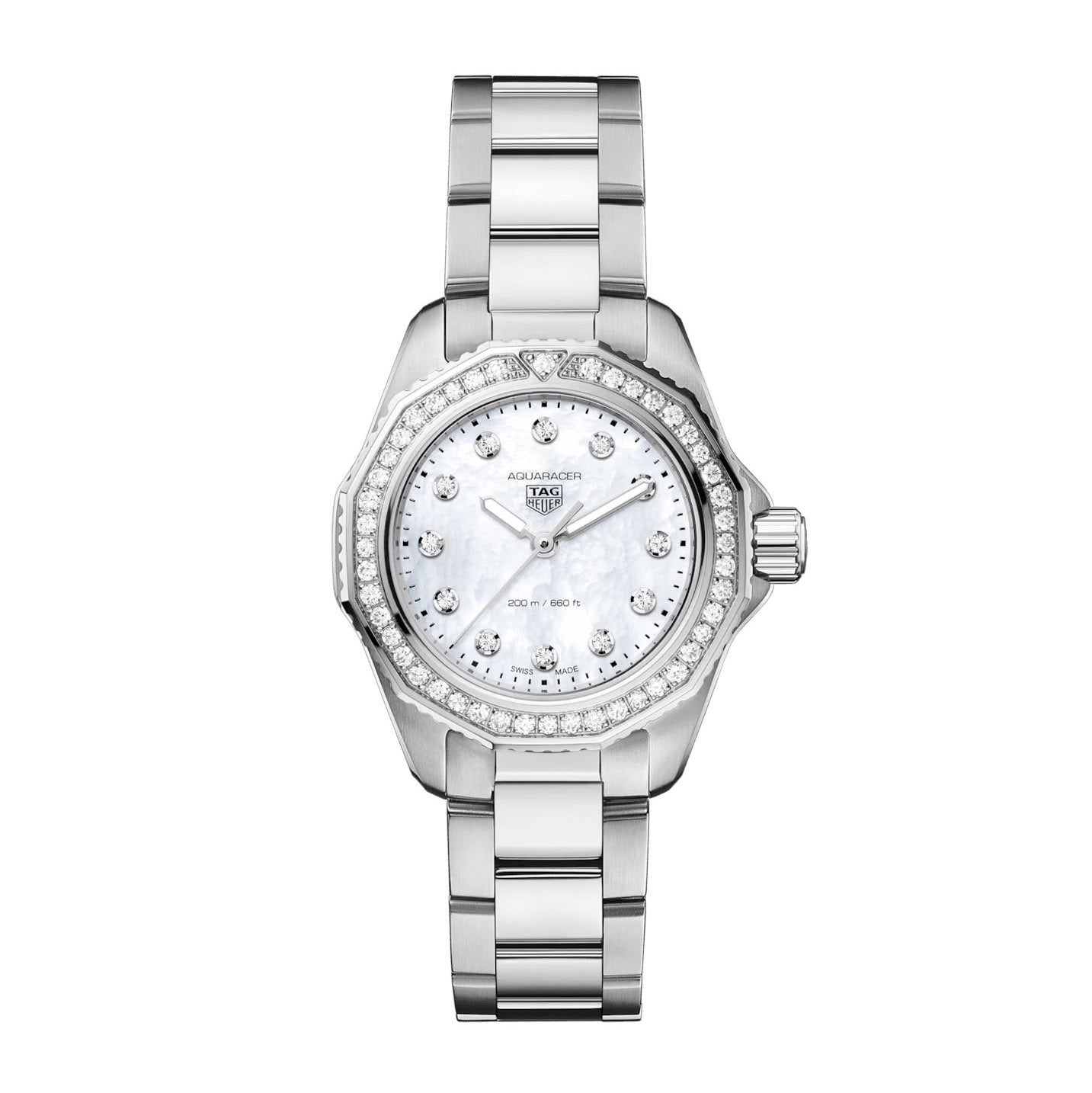 TAG Heuer Aquaracer Ladies White Diamond Quartz Watch