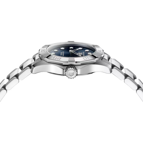 Aquaracer Professional 100 Solargraph | 28mm, Steel, Blue Dial, Womens Watch