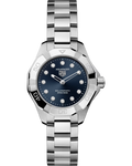 Aquaracer Professional 100 Solargraph | 28mm, Steel, Blue Dial, Womens Watch