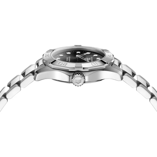 Aquaracer Professional 100 Solargraph | 28mm, Steel, Black Dial, Womens Watch