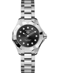 Aquaracer Professional 100 Solargraph | 28mm, Steel, Black Dial, Womens Watch