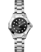 Aquaracer Professional 100 Solargraph | 28mm, Steel, Black Dial, Womens Watch