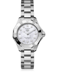 Aquaracer Professional 100 Solargraph | 28mm, Steel, Mother-of-pearl Dial, Womens Watch