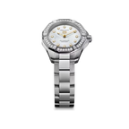 Aquaracer Professional 100 Solargraph | 28mm, Steel, Mother-of-pearl Dial, Diamond Bezel, Womens Watch