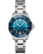 Aquaracer Professional 300 Date | 36mm, Steel, Blue Dial, Womens Watch