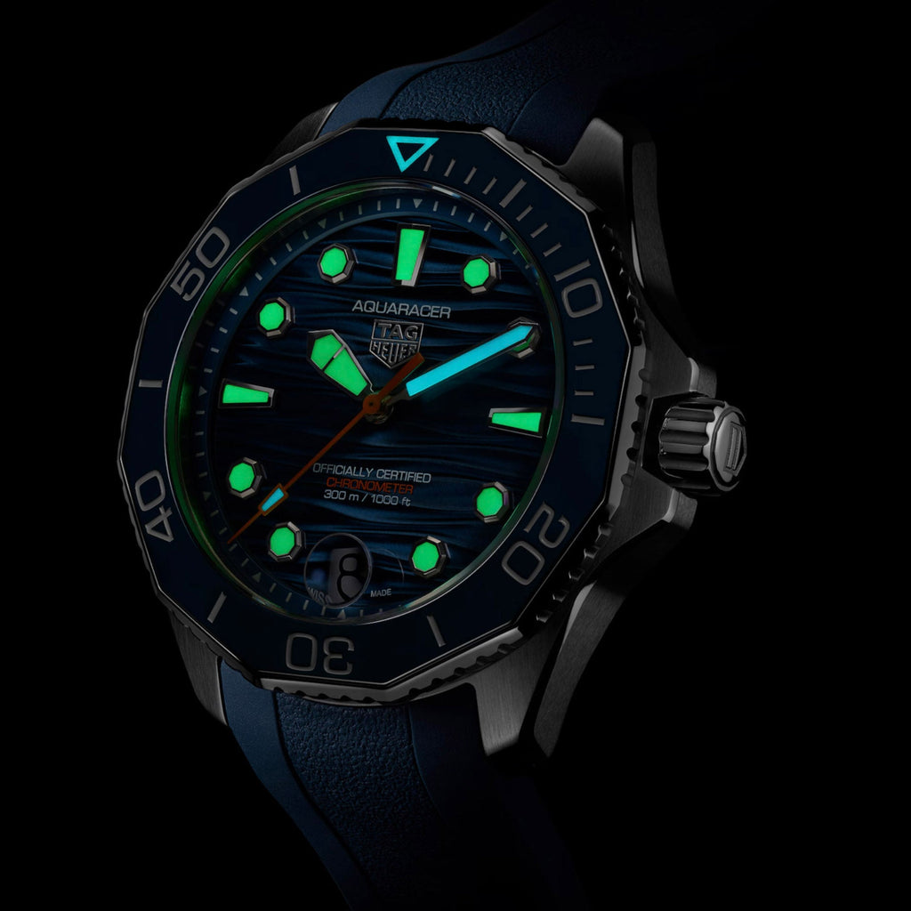 TAG Heuer Aquaracer Professional 300 Date Men’s Blue Rubber Automatic Watch