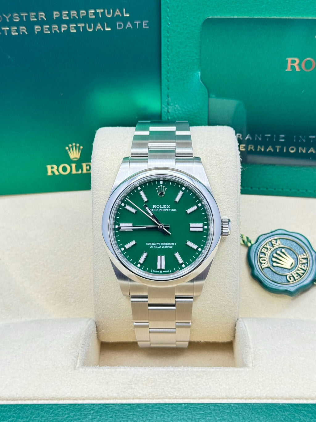 Rolex Oyster Perpetual 41 Green Dial Oyster Bracelet - 134300 - 2025