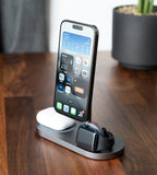 KUXIU X23 Pro 3-in-1 MagSafe Dual-Core Fast Charging Stand – Gray