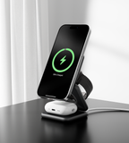 KUXIU X40Q Qi2 Certified 3-in-1 MagSafe Foldable Charging Stand - Black