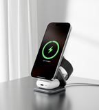 KUXIU X40 Turbo Qi2.2 Certified 25W 3-in-1 MagSafe Foldable Wireless Charging Stand - Gray