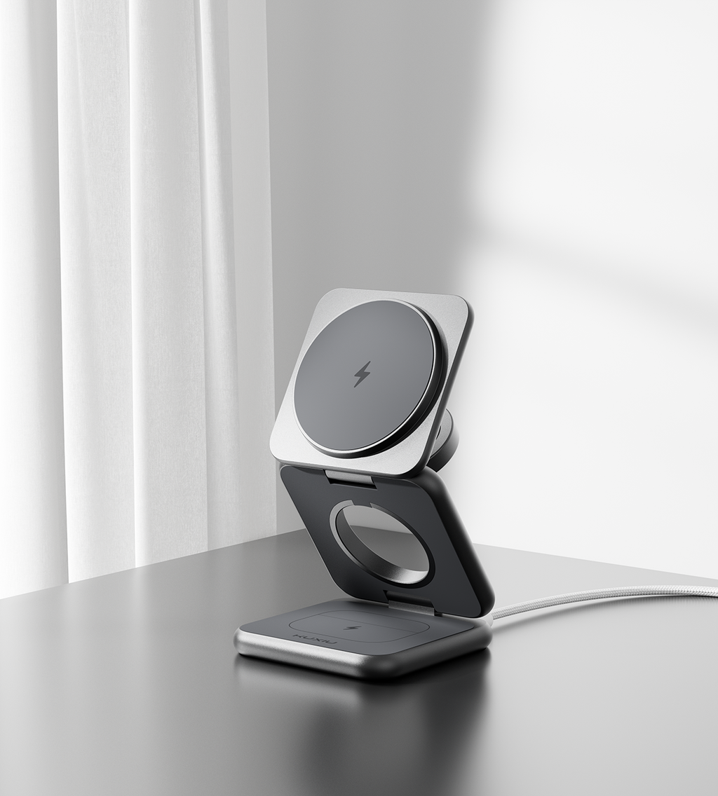 KUXIU X40 3-In-1 Foldable Magnetic Wireless Charging Station for Samsung