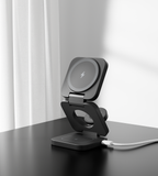 KUXIU X55 3-In-1 Foldable Magnetic Wireless Charging Station - Black