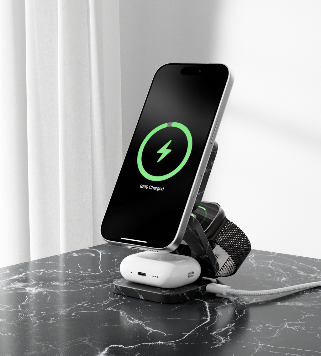 KUXIU X55 Nature Series 3-in-1 Foldable Magnetic Wireless Charging Station