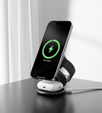 KUXIU X63 3-In-1 MagSafe Foldable Magnetic Wireless Charging Station - Black