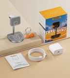 KUXIU 3-Point Power Creative 3-in-1 MagSafe Charging Stand - Gray