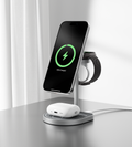 KUXIU 3-Point Power Creative 3-in-1 MagSafe Charging Stand - Gray
