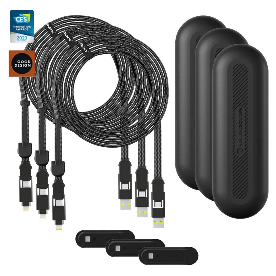 inCharge® XL 3m / 10ft - 100W, 6in1 ultra long cable