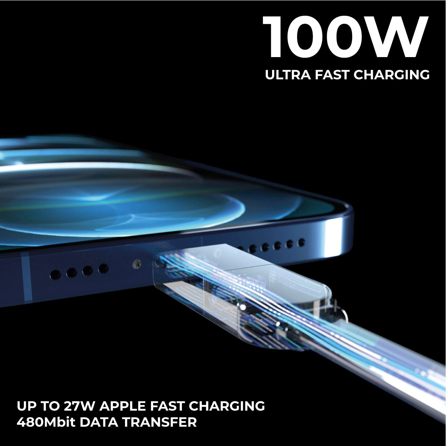 inCharge® XL Pocket - 100W, 6in1 keyring cable