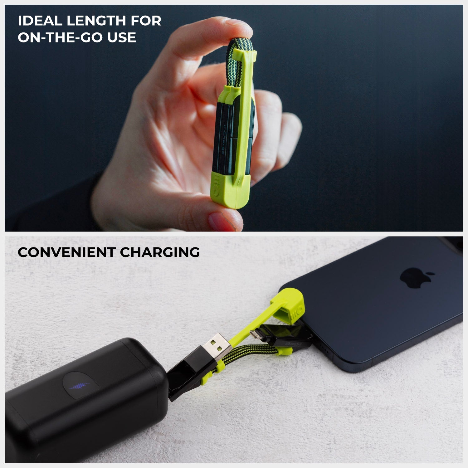 inCharge® XL Pocket - 100W, 6in1 keyring cable