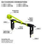 inCharge® XL Pocket - 100W, 6in1 keyring cable