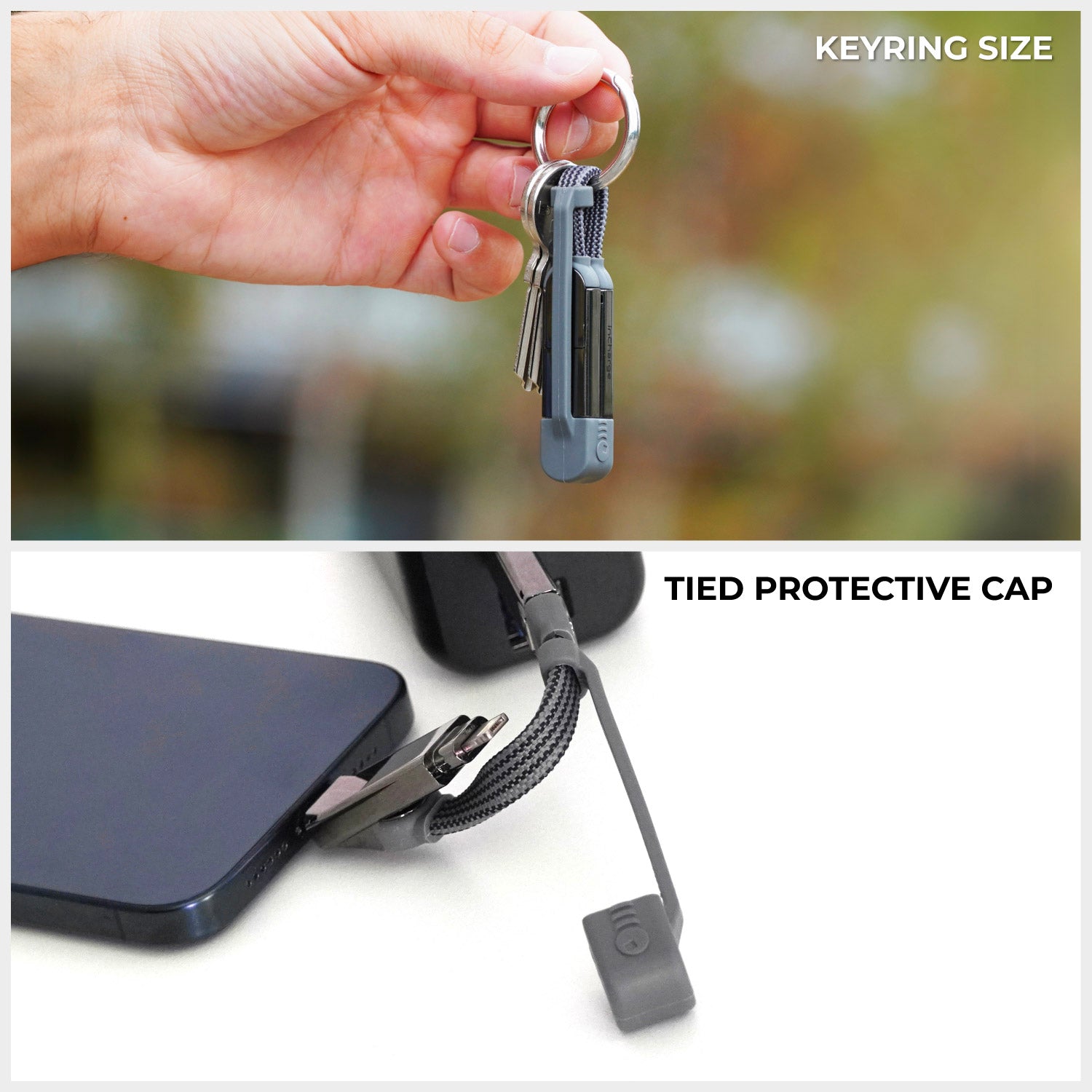 inCharge® XS - 240W Ultra Fast Charging Keyring Cable (4-in-1)