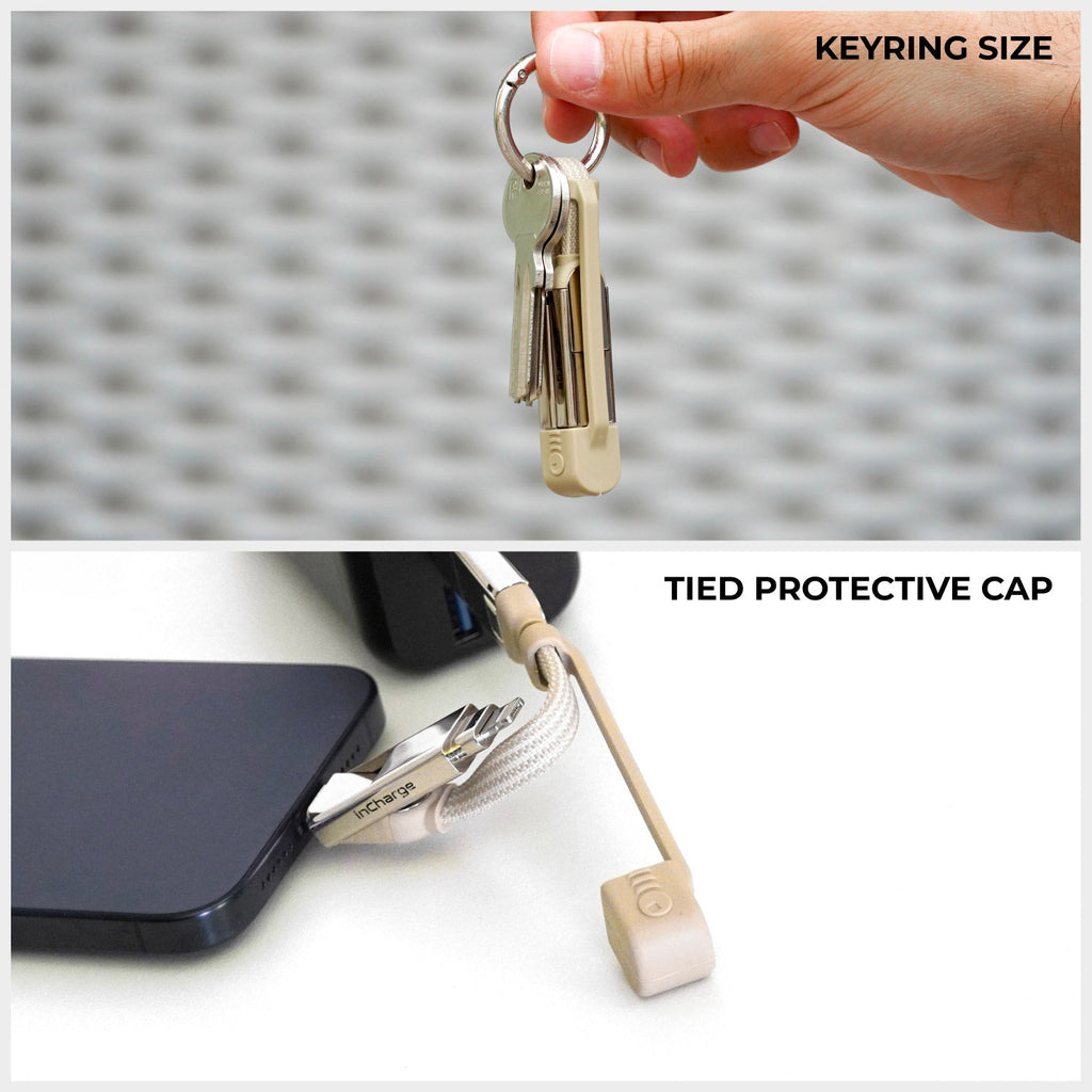 inCharge® XS - 240W Ultra Fast Charging Keyring Cable (4-in-1)