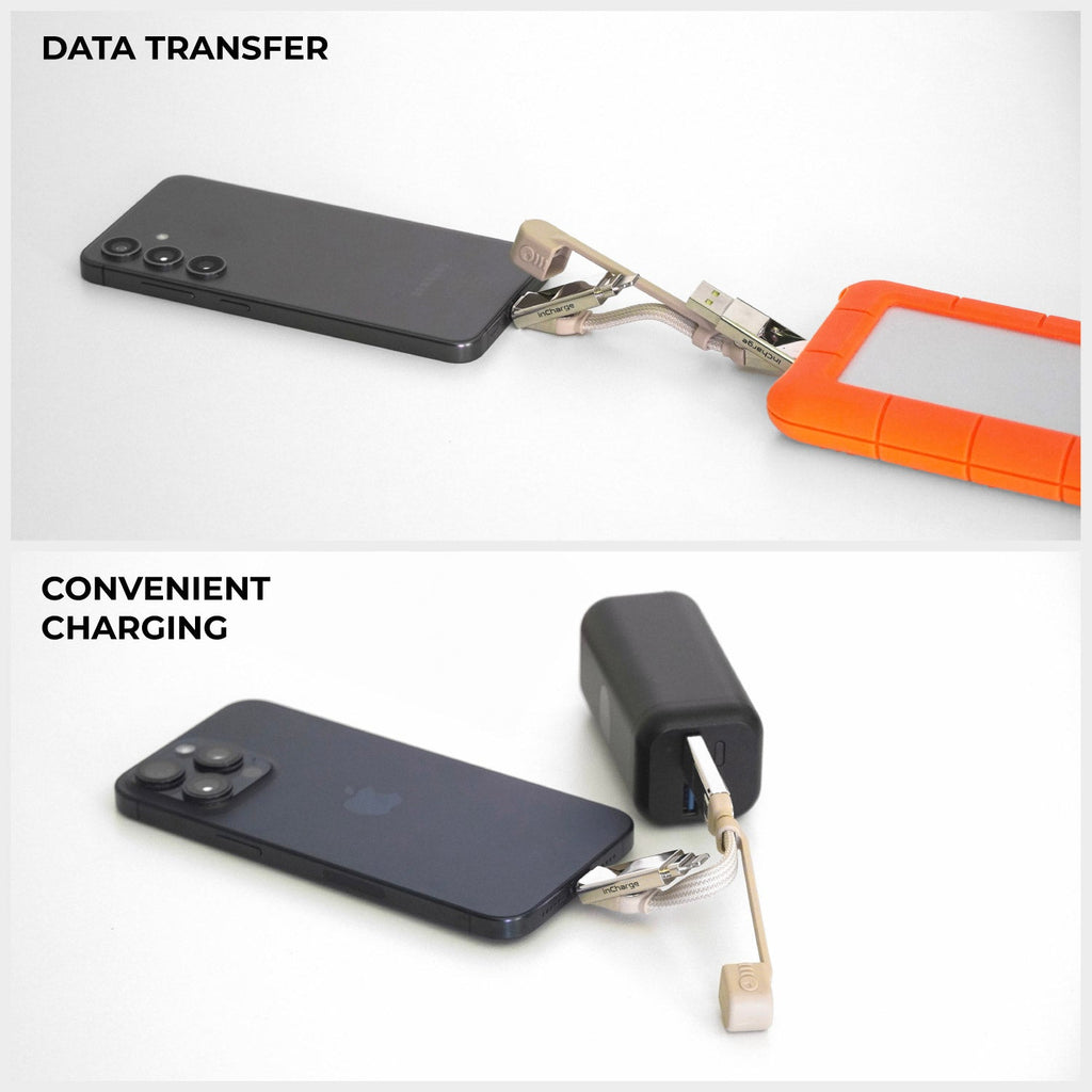 inCharge® XS - 240W Ultra Fast Charging Keyring Cable (4-in-1)