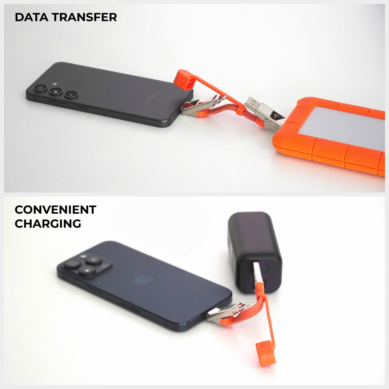 inCharge® XS - 240W Ultra Fast Charging Keyring Cable (4-in-1)