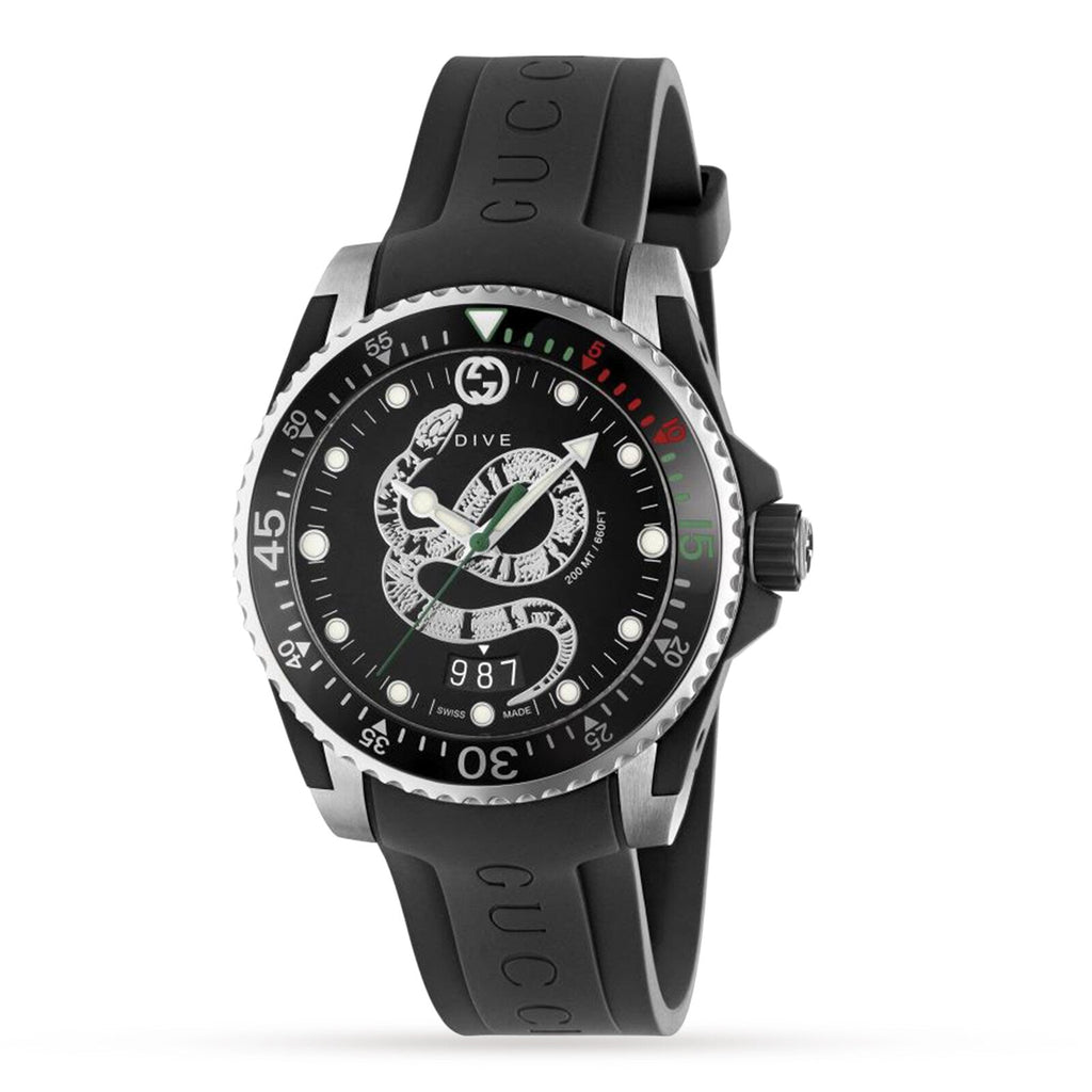 Gucci Watch Dive 40mm Snake Black